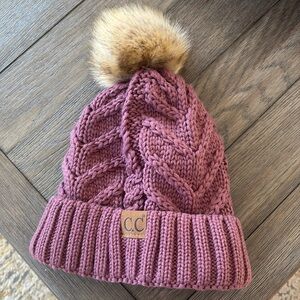 C.C maroon winter beanie